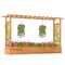 Pine Wood Raised Garden Bed with Trellis and Flat Roof Outdoor Planter Box for Flowers